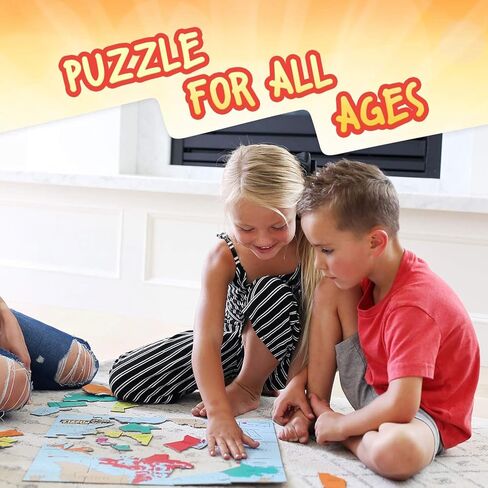 Geotoys Geopuzzle ، ألغاز بانوراما على شكل عالمي ، 68 PC Geography Puzzle ، لعبة الجغرافيا ولغز الخريطة ، ألغاز بانوراما للأطفال الذين تتراوح أعمارهم بين 6-9 سنوات in Kuwait