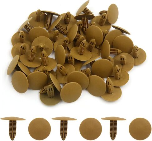 uxcell 50 Pcs Brown Car Interior Clips Bumper Fender Fastener Retainer 7 x 6mm Universal in Saudi Arabia