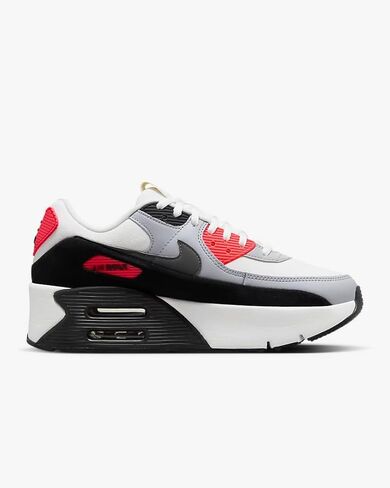 Nike Air Max 90 LV8 أحذية نسائية (FD4328-106 ، وايت/آشن لائحة/خفيفة أوريوود براون/أسود) الحجم 8.5 in Saudi Arabia