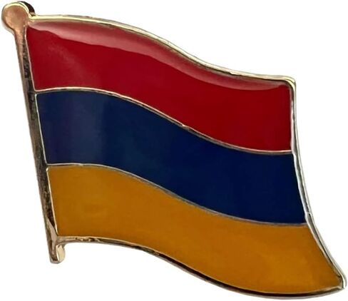Wholesale Pack of 50 Country of Armenia Motorcycle Hat Cap Lapel Pin in Saudi Arabia