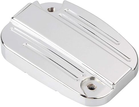 Pair Motorcycle Brake Master Cylinder Covers For Harley Touring Road King Street Tri Glide Ultra Classic VRSC,Chrome in Saudi Arabia