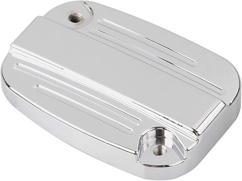 Pair Motorcycle Brake Master Cylinder Covers For Harley Touring Road King Street Tri Glide Ultra Classic VRSC,Chrome in Saudi Arabia