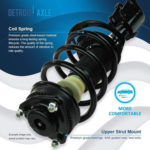 Detroit Axle - 3.6L 6pc Struts Sway Bars for 2011-2019 Dodge Journey V6, Front & Rear Struts with Coil Spring Sway Bar Links Replacement Suspension Kit Quick Install Ready Strut Shock Assembly in Saudi Arabia
