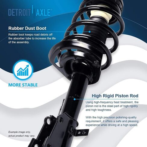 Detroit Axle - 3.6L 6pc Struts Sway Bars for 2011-2019 Dodge Journey V6, Front & Rear Struts with Coil Spring Sway Bar Links Replacement Suspension Kit Quick Install Ready Strut Shock Assembly in Saudi Arabia