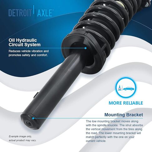 Detroit Axle - 10pc مجموعة التعليق الأمامية لـ 05-10 Jeep Grand Cherokee Commander ، 2 Struts w/Coil Spring 2 Sway Bars 4 Tie Rod Ends 2 Boots 2005 2006 2007 2008 2007 2010 in Saudi Arabia