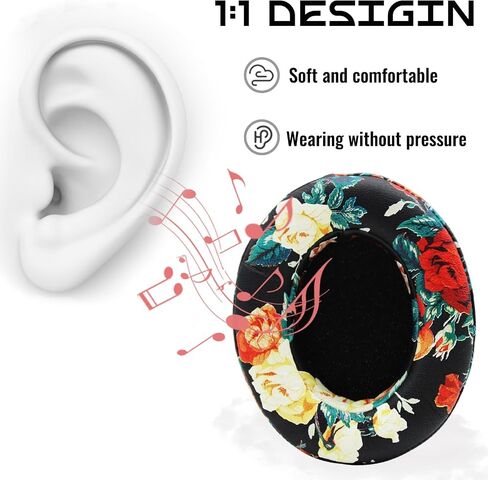 Replacement Studio3.0 Ear Pads Compatible with Beats Dr. Dre Studio 2.0 Studio 3 B0500 B0501 Wired Wireless Headphones, Soft Protein Leather, Filled with Memory Foam (Pink) in Saudi Arabia