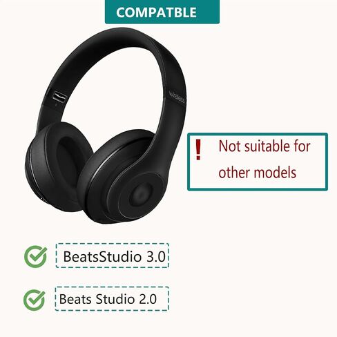 Replacement Studio3.0 Ear Pads Compatible with Beats Dr. Dre Studio 2.0 Studio 3 B0500 B0501 Wired Wireless Headphones, Soft Protein Leather, Filled with Memory Foam (Pink) in Saudi Arabia
