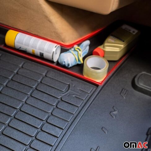 حصيرة أو OMAC Premium Floor for Audi A5 Sportback 2018-2024 حصيرة السيارات الثقيلة للخدمة المائية جميعها مناسبة 3D مخصصة لمقدمة الرائحة ذات الرائحة TPE Laser Laser Non-Slip (Black) in Saudi Arabia