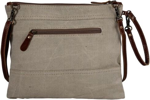 Myra Bag Crossbody Bag for Women - Western Upcycled Canvas & Leather Shoulder Handbag Brown in Saudi Arabia
