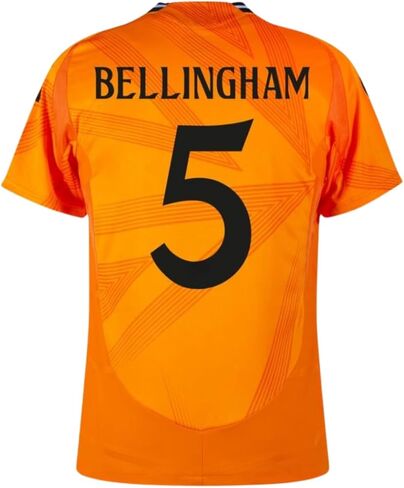 RM Bellingham #5 Away Orange Soccer Jersey for Men Person in Kuwait
