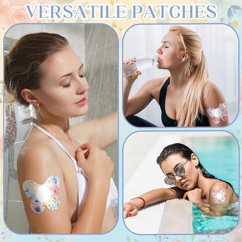 Geiserailie 32 Pack Adhesive Patches, Compatible with Dexcom G7, CGM Patches, Butterfly Tape Stickers, Sensor Covers, Waterproof and Sweat-Proof, Flexible and Breathable, Pre-Cut, Long-Lasting in Saudi Arabia