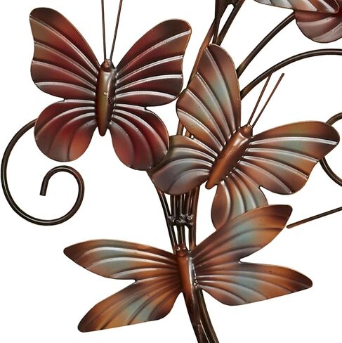 Touch of Class Butterfly Breeze Metal Wall Art Sculpture Multi Earth - Butterflies, Dragonflies - Hanging Sculptures for Bedroom, Bathroom, Living Room - Nature Decor in Saudi Arabia