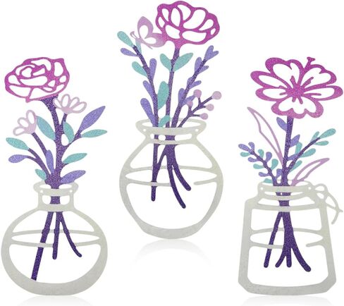Bochino 3 Pcs Metal Flowers Wall Arts Rustic Farmhouse Decor Minimalist Flower Wall Decors for Livingroom Bathroom Bedroom Dining Room Kitchen, Housewarming Gifts (D-Brown) in Kuwait