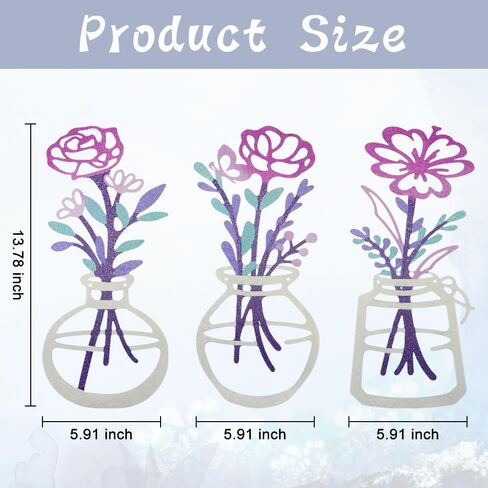 Bochino 3 Pcs Metal Flowers Wall Arts Rustic Farmhouse Decor Minimalist Flower Wall Decors for Livingroom Bathroom Bedroom Dining Room Kitchen, Housewarming Gifts (D-Brown) in Kuwait