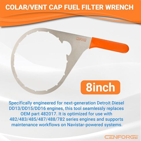 وجع مرشح الوقود 6 بوصة و 8 بوصات و 8 بوصات من 380134 382 و 482 483 782 متوافق مع محركات ديترويت ديزل ديزل ، محركات NAVISTAR DD13 و DD15 و DD16 in Kuwait