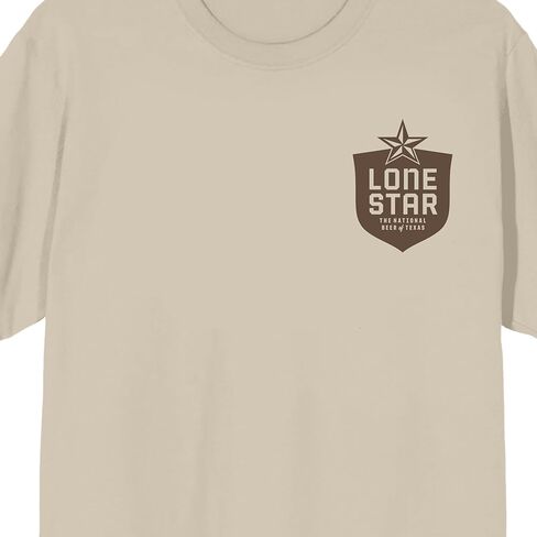 Lone Star Armadillo Drinking Rope Logo Adult Pelican Crew Neck Short Sleeve T-Shirt in Saudi Arabia