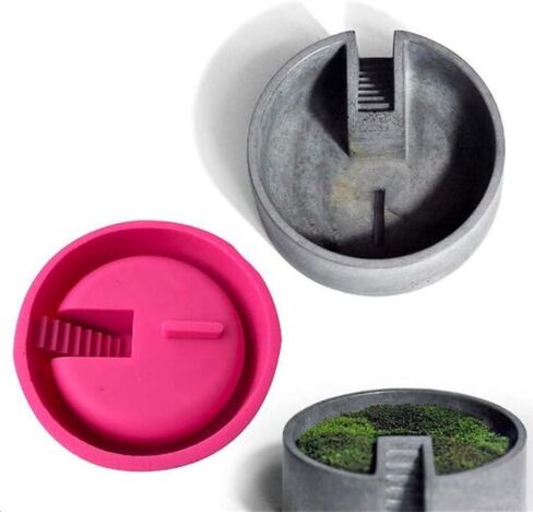 Terraced Field Square Concrete Flower Pot Mold Succulent Planter Silicone Mold Epoxy Resin Cement Polymer Clay Mould Candle Holder Mold in Kuwait