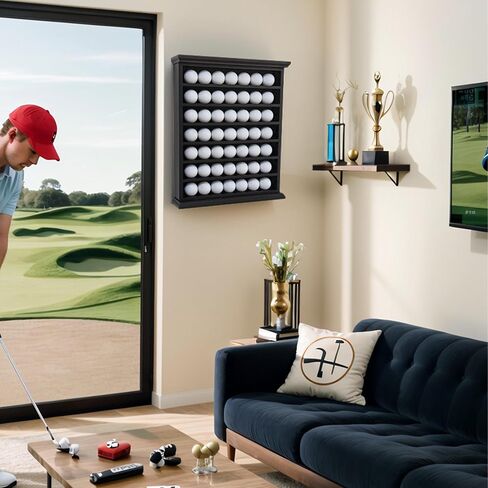 علبة عرض كرة جولف رائعة - حامل كرة الجولف شاشة الجدار جبل الظل مربع - ديكور المكتب وتخزين محلول لكرات الجولف in Kuwait