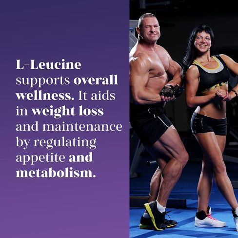 100 ٪ L -Leucine 2000mg ، استرداد العضلات والدعم ، غير الكائنات المعدلة وراثيًا ونباتي - 60 كبسولات نباتية in Kuwait
