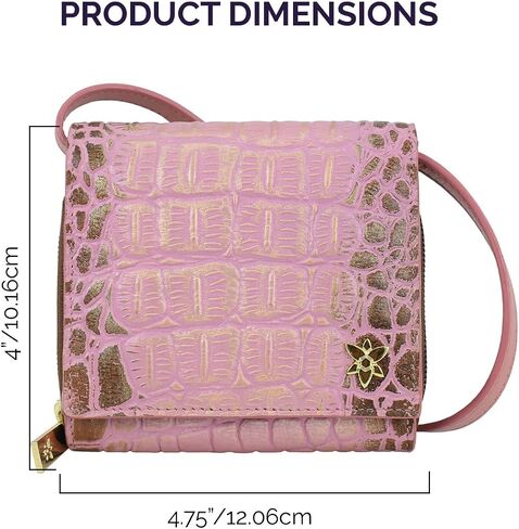 Anuschka Women's Original Hand-Painted Genuine Leather RFID Blocking Two Fold Sling Organizer in Saudi Arabia