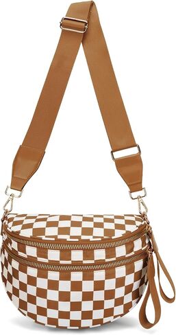حقيبة Crossbody المتقلب للنساء الصلبة ألوان الصلابة الممرضة الخصر المتقلب وحقيبة محفظة الكتف واحد (Rose Red Pure) in Kuwait