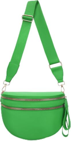 حقيبة Crossbody المتقلب للنساء الصلبة ألوان الصلابة الممرضة الخصر المتقلب وحقيبة محفظة الكتف واحد (Rose Red Pure) in Kuwait