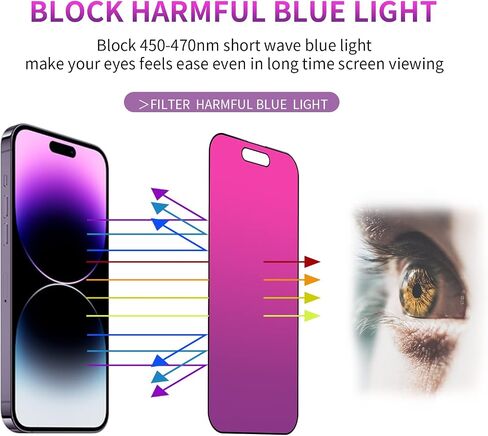 2 Pack Gradient Tempered Glass for iPhone 11 Pro Max/XS Max Privacy Screen Protector for iPhone11 ProMax/XSMax 6.5inch Anti Spy Anti Blue Light Eye Protection Anti-Scratch Bubble Free in Saudi Arabia