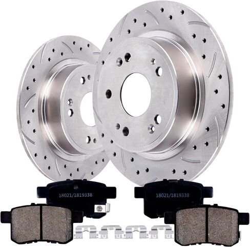 Rear Brake Pads And Rotors Kit Compatible With Acura Tsx 2009-2014,For Honda Accord 2008-2017 in Saudi Arabia