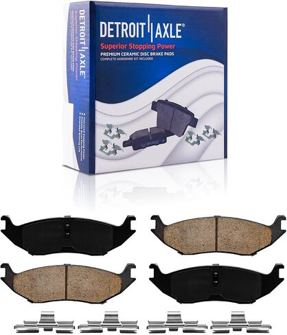 Detroit Axle - REAR Brake Kit for 2005-18 Dodge Ram 1500 04-09 Durango 07-09 Chrysler Aspen Disc Brake Rotors Brake Calipers Ceramic Brakes Pads 2007 2008 2009 Replacement: 13.86" inch Rotor in Saudi Arabia