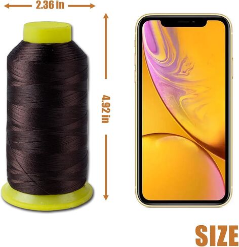 4Pcs Bonded Nylon Thread for Sewing, 210d/3 Upholstery Polyester Thread, 4 Cone of 1500 Yards Each Leather Sewing Thread, Serger Overlock Machine for Sewing Hair Extension Thread in Saudi Arabia