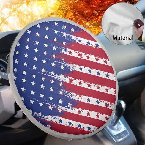 Car Steering Wheel Sun Shade Cover for Summer Heat-Resist Aluminum Foil Universal Steering Wheel Cover for Car Truck SUV Van, Butterfly Pattern in Kuwait