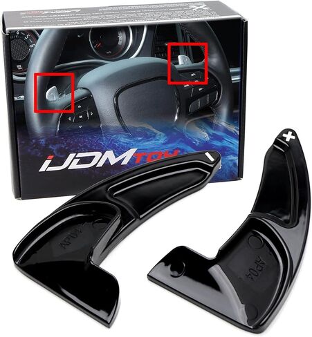 iJDMTOY Twill-Weave Carbon Fiber Pattern Style Larger Paddle Shifter Extensions Compatible with Dodge Challenger Charger Durango, Grand Cherokee, 300/300C in Saudi Arabia