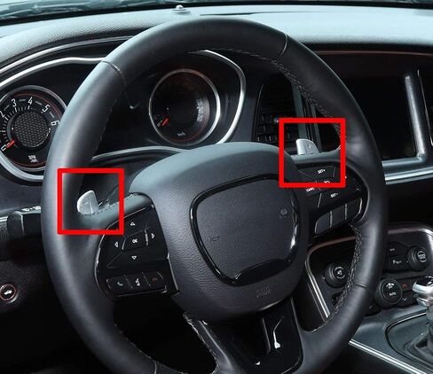 iJDMTOY Twill-Weave Carbon Fiber Pattern Style Larger Paddle Shifter Extensions Compatible with Dodge Challenger Charger Durango, Grand Cherokee, 300/300C in Saudi Arabia