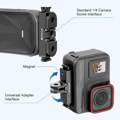 Mount Quick release relect insta360 ACE/ACE Pro/X4 ، الكاميرا المغناطيسية سريعة التحرر من محول ملحقات لوحة الاتصال المعدنية الحريش مع 1/4 مؤشر ترابط in Kuwait