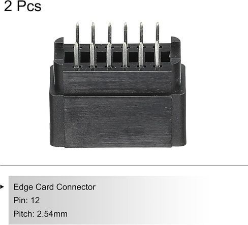PATIKIL Card Edge Connector Black Socket Straight Connection 62 Pin 2.54mm Pitch for PCB Circuit Board, Game Console, Pack of 2 in Saudi Arabia