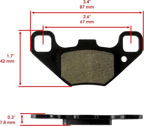 Caltric Front And Rear Brake Pads Compatible with Polaris Rzr 170 2009 2010 2011 2012 2013 2014 2015 2016 in Saudi Arabia
