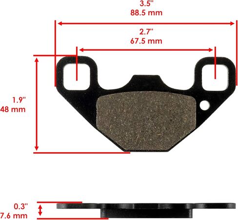 Caltric Front And Rear Brake Pads Compatible with Polaris Rzr 170 2009 2010 2011 2012 2013 2014 2015 2016 in Saudi Arabia