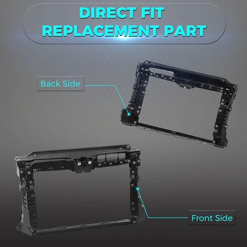 Titanium Plus Autoparts 2011-2018 Compatible with Volkswagen Jetta Front Radiator Support VW1225135 Black 5C6805588E in Saudi Arabia