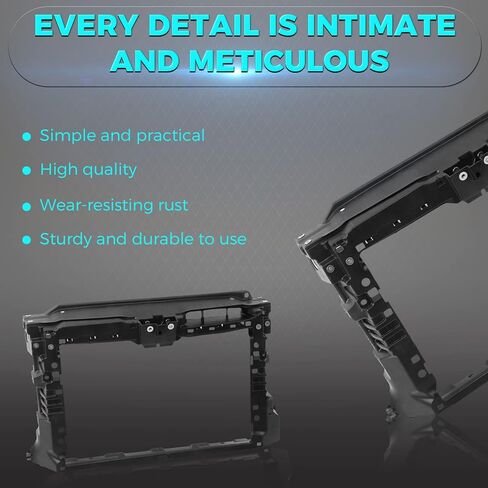 Titanium Plus Autoparts 2011-2018 Compatible with Volkswagen Jetta Front Radiator Support VW1225135 Black 5C6805588E in Saudi Arabia