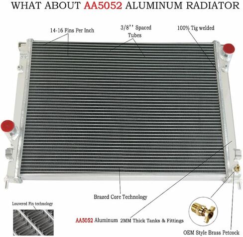 Full Aluminum Radiator Compatible With Dodge Charger Chanllenger/Chrysler 300 3.5L 3.6L 5.7L 6.1L 6.4L V6 V8 2009-2020, 4 Row Core Cooling Radiators in Saudi Arabia