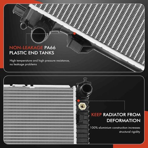 A-Premium Engine Coolant Radiator Assembly with Transmission Oil Cooler Compatible with Mercedes-Benz W166 X166 GL350, GL450, GLE450, ML250, ML350, ML400, Automatic Transmission, Replace# 0995001303 in Saudi Arabia