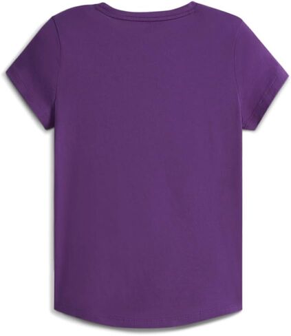 PUMA Womens Essentials Logo Neck Devel Sleeve قمم غير رسمية غير رسمية - الأرجواني - الحجم M. in Kuwait
