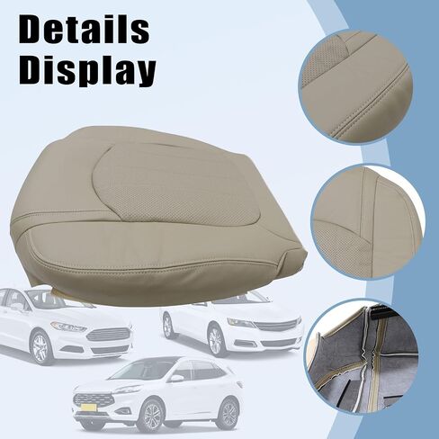 SecosAutoparts #392 Light Tan Perforated Passenger Side Bottom Microfiber Leather Replacement Seat Cover Compatible with Buick Enclave1XL 2XL CX CXLPremier 2WD 4X4 AWD 2008 2009 2010 2011 2012 in Saudi Arabia
