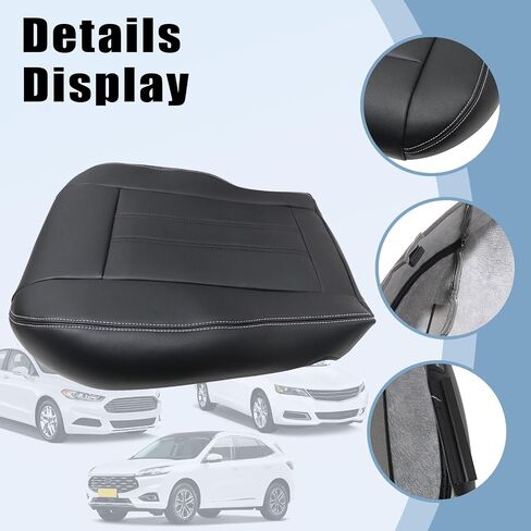 SecosAutoparts Driver Side Bottom Replacement Non-Perforated Leather Seat Cover Medium Frost Beige Tan #ALLL or MLLL Compatible with Chrysler Town & Country 2011 2012 2013 2014 2015 2016 in Saudi Arabia