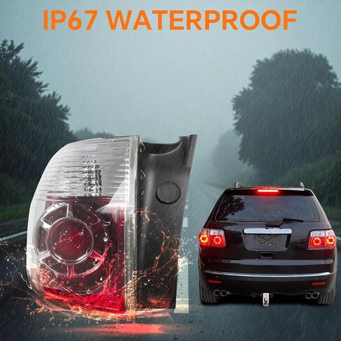 مجموعة ضوء السائق اليسرى خفيفة الذيل متوافق مع 2007-2012 GMC Acadia LED LED LED LED LED LED BRAKE RAMPS استبدال GM2800216 20912757 in Kuwait