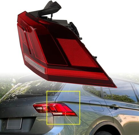 Astra Depot استبدال الخلفي الأيمن لعام 2018-2023 فولكس واجن تيغوان الفرامل انعطاف الإشارة الخارجية مصباح الذيل المركب VW2805126 in Saudi Arabia