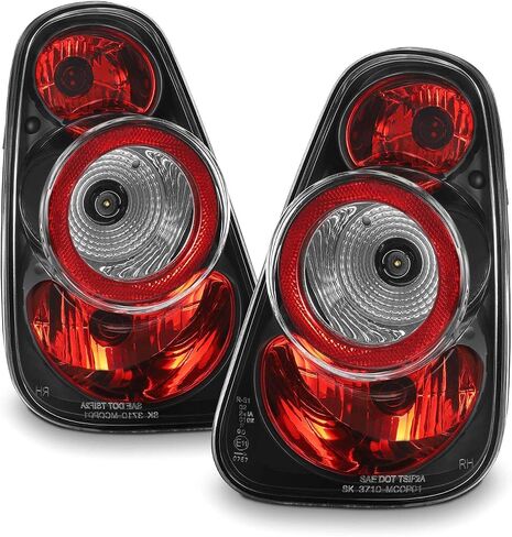 Akkon-للفترة 2002-2006 Mini Cooper Hatchback 2005-2008 Mini-Cooper Cownrodibles Lack Tail Lights زوج in Saudi Arabia