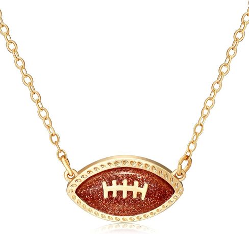 Dainty Gold Football Baseball Basketball Soccer Ball Sports Necklace for Women Trendy Sports Mom Mama Lucky Charm Pendant Necklaces Jewelry Game Day Team Sport Fan Gifts in Saudi Arabia