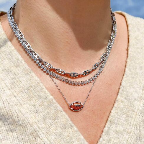 Dainty Gold Football Baseball Basketball Soccer Ball Sports Necklace for Women Trendy Sports Mom Mama Lucky Charm Pendant Necklaces Jewelry Game Day Team Sport Fan Gifts in Saudi Arabia