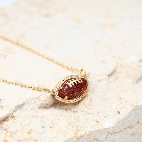 Dainty Gold Football Baseball Basketball Soccer Ball Sports Necklace for Women Trendy Sports Mom Mama Lucky Charm Pendant Necklaces Jewelry Game Day Team Sport Fan Gifts in Saudi Arabia